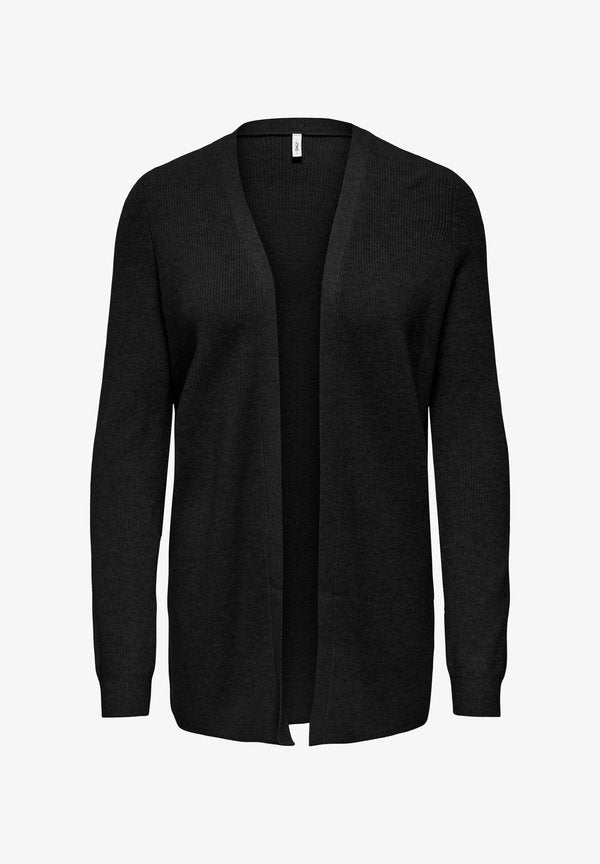 ONLY ONLMARY LS OPEN RIB CARDI KNT - Cardigan - black
