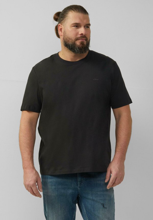 s.Oliver MIT CREW NECK - Basic T-shirt - schwarz