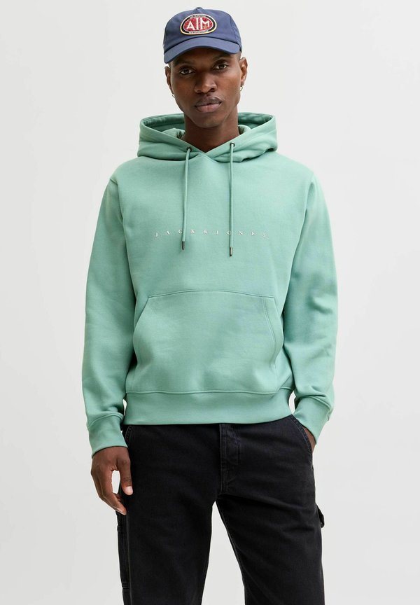 Jack & Jones JJESTAR JJ SWEAT HOOD NOOS - Hoodie - mineral blue