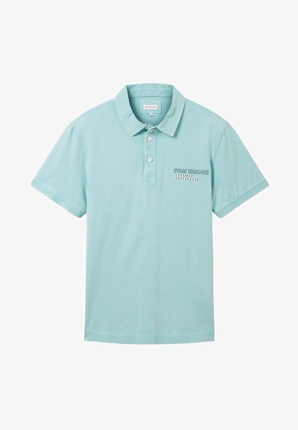 TOM TAILOR MIT LOGO PRINT - Polo shirt - blue tibetan stone