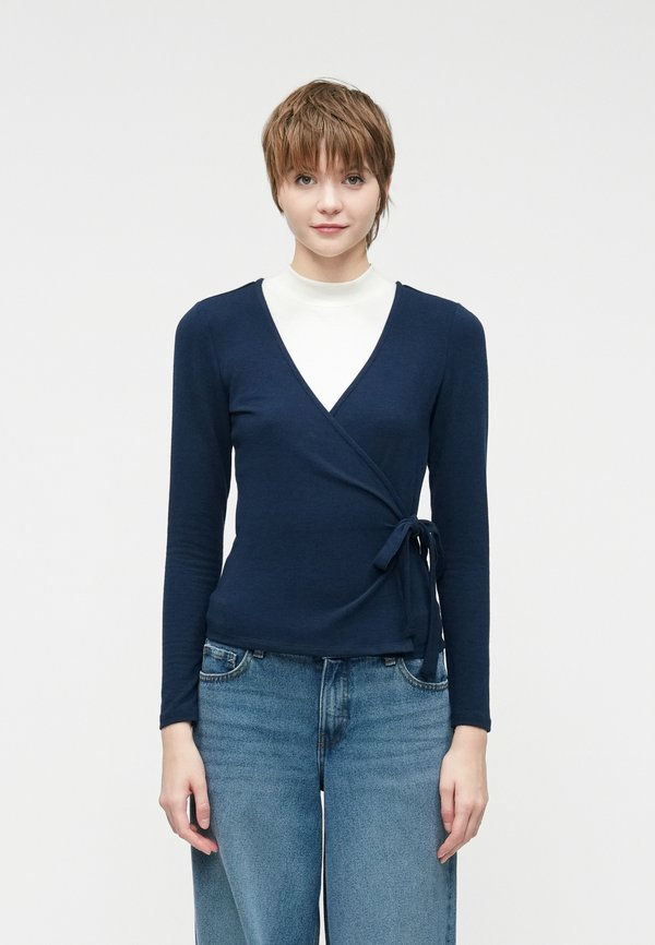 ONLY ONLVIRRO WRAP CARDIGAN - Cardigan - navy