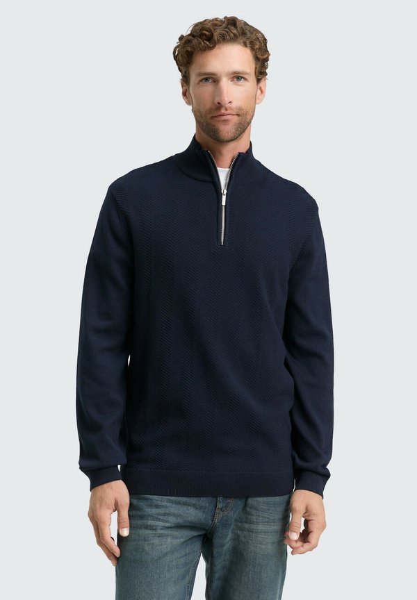 TOM TAILOR TROYER MIT FISCHGRÄT-STRUKTUR - Jumper - sky captain blue