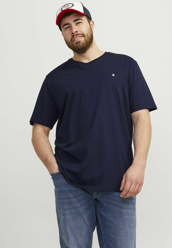 Jack & Jones JJEPAULOS TEE SS CREW NECK NOOS PLS - Basic T-shirt - navy blazer
