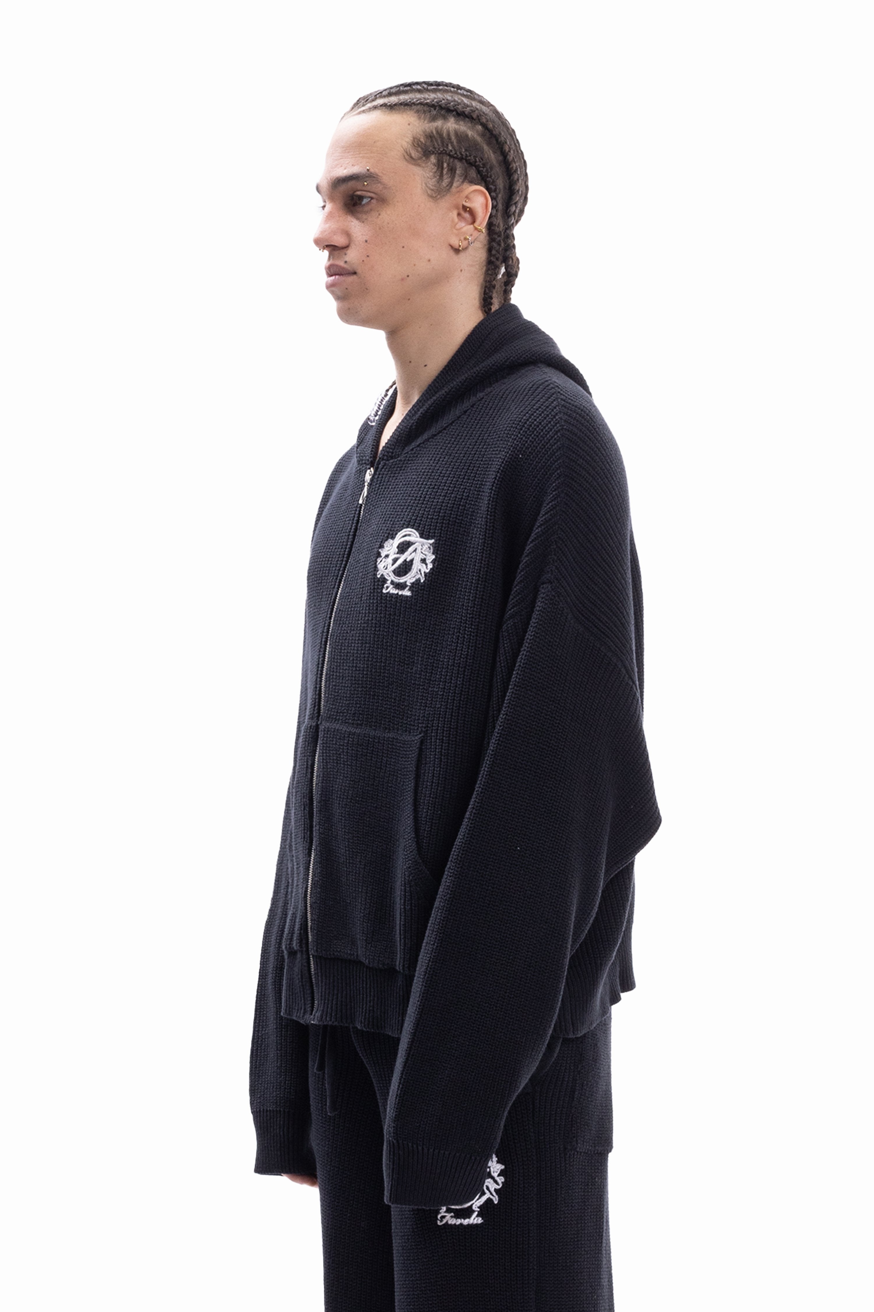 FAVELA EMBROIDERY FRONT ZIP UNISEX