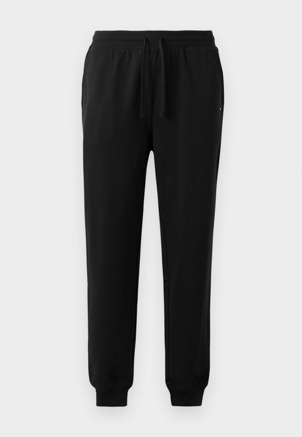 Tommy Hilfiger FLAG EMBROIDERY TERRY DRAWSTRING JOGGERS - Tracksuit bottoms - black