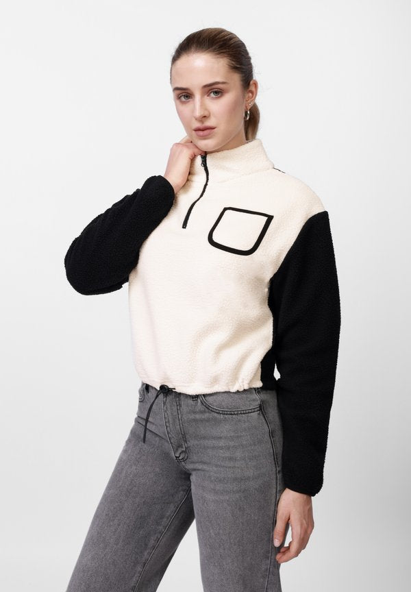 Even&Odd TEDDY QUARTER-ZIP SWEATER