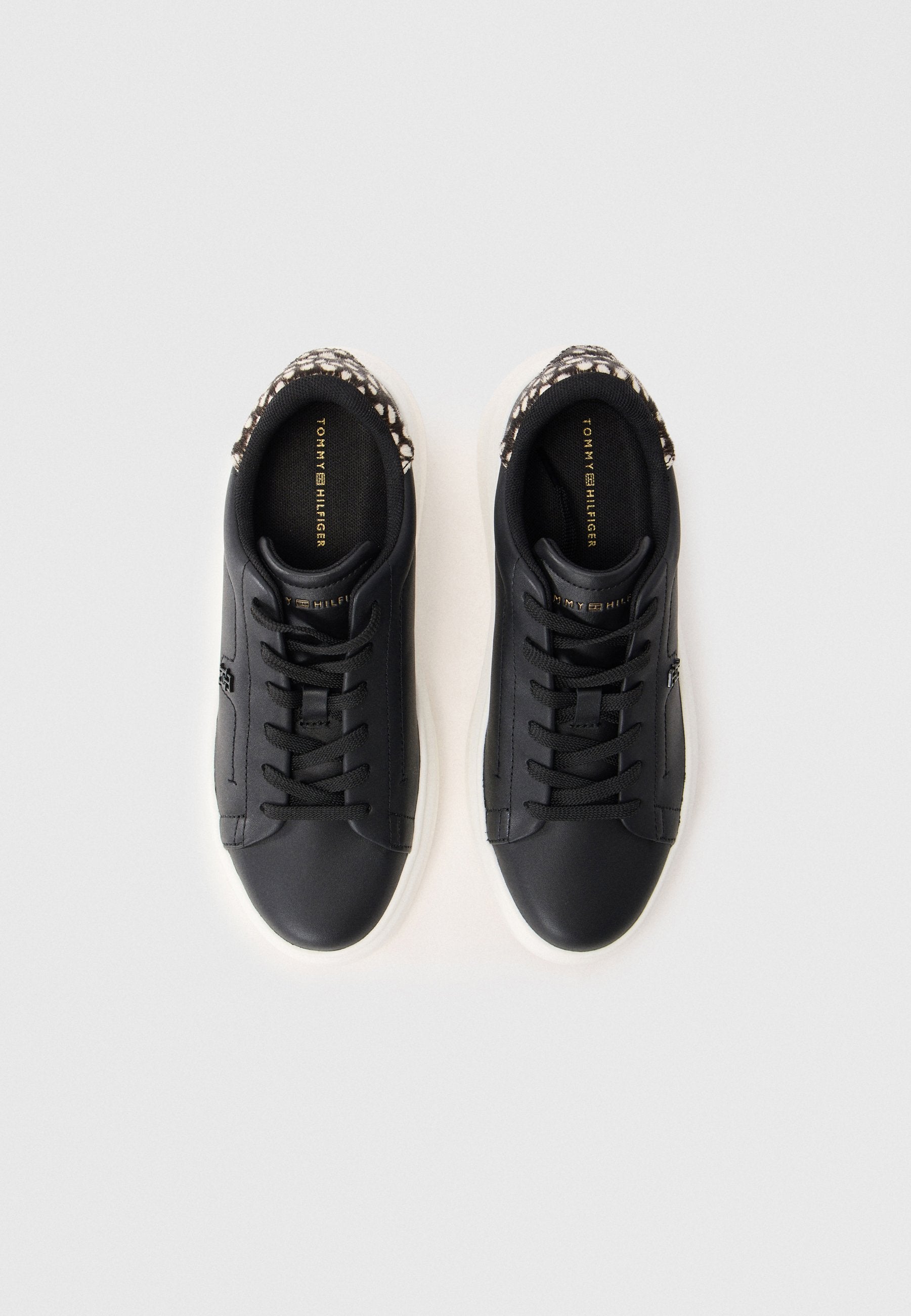 SNOW LEOPARD HEEL LEATHER PLATFORM TRAINERS Media 4