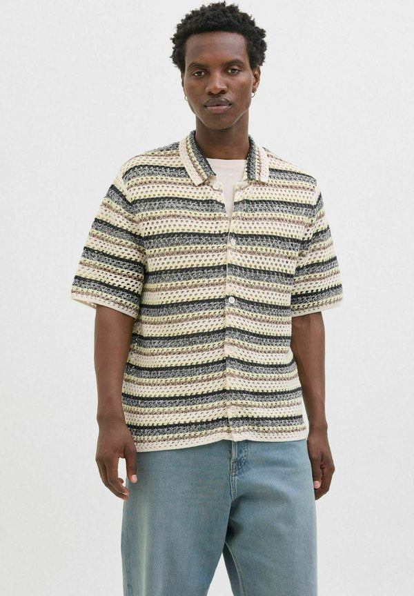 Jack & Jones Knitted Striped Knitted - Cardigan - nuthatch