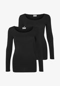 Vero Moda 2ER PACK - Long sleeved top - black