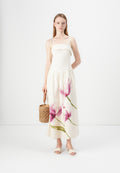 Abercrombie & Fitch RUFFLE MAXI DRESS LIABILITY