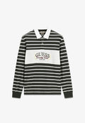 Guess GESTREIFTES POLO - Long sleeved top - mehrfarbig grün