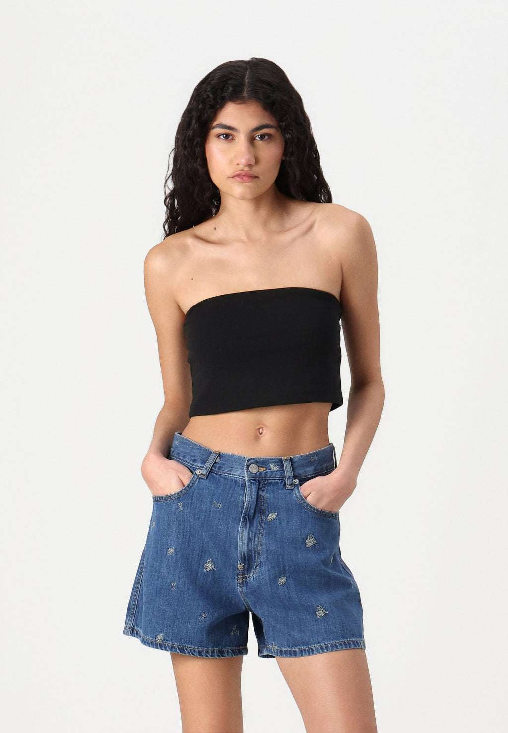 ONLY ONLLIVE LOVE DOUBLE TUBE CROP 2 PACK