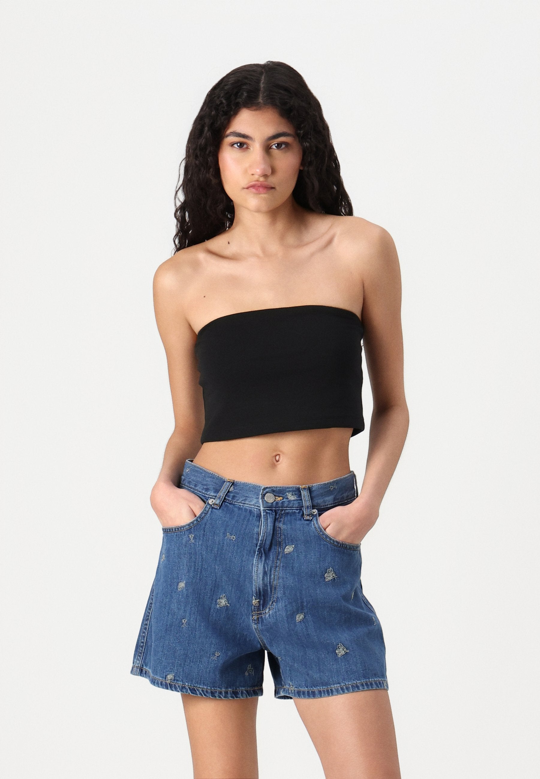 ONLY ONLLIVE LOVE DOUBLE TUBE CROP 2 PACK