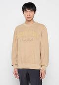 Beiger Sweatshirt mit Rundhalsausschnitt, auf der Brust mit "TOMMY JEANS" in Gold gestickt, aus weichem Stoff und mit lässiger Passform.