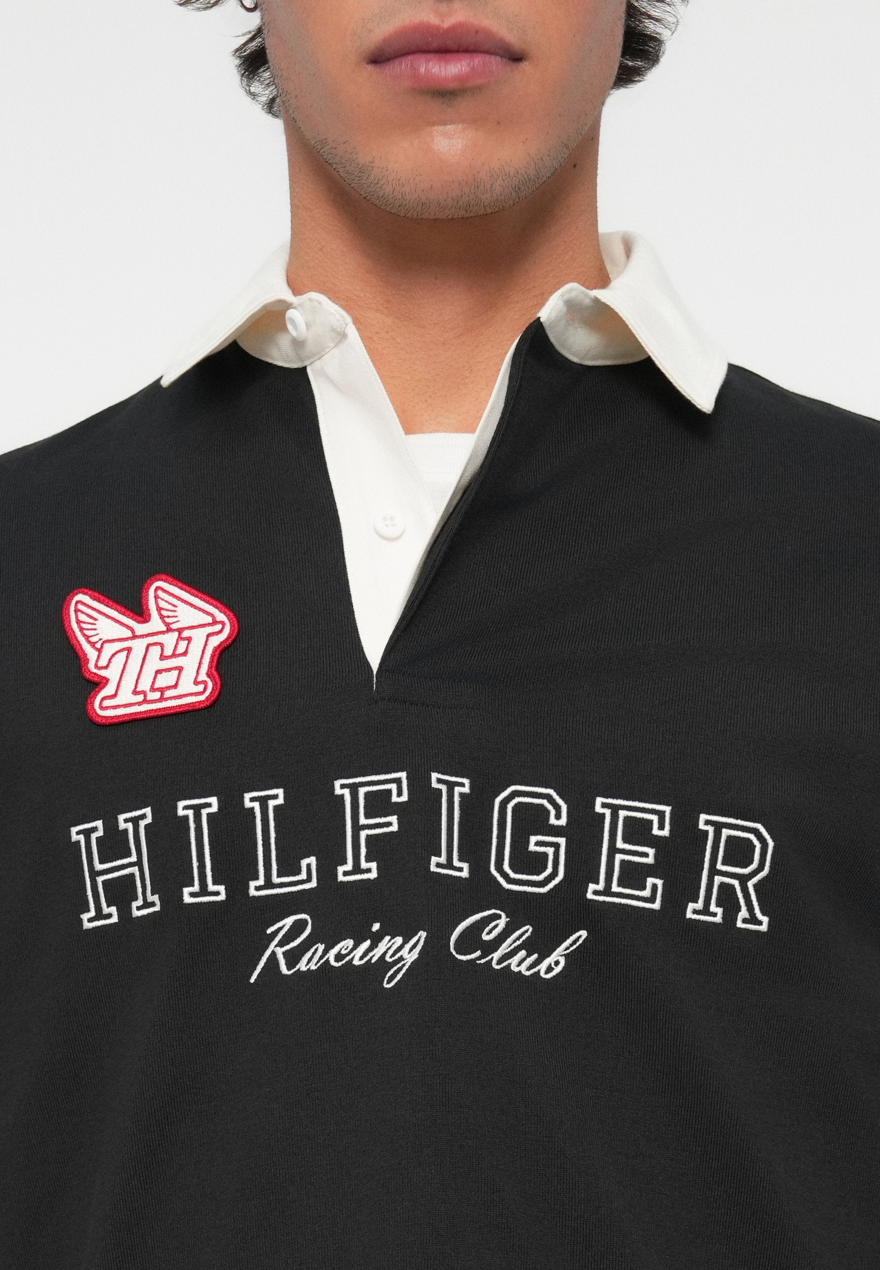 LOGO APPLIQUÉ RELAXED RUGBY POLO SHIRT Media 6