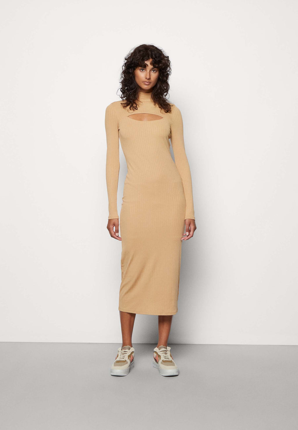 Hollister Co. MOCK CUTOUT MIDI DRESS