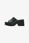 Bershka PLATFORM MULE - SANDALS - Heeled mules - black