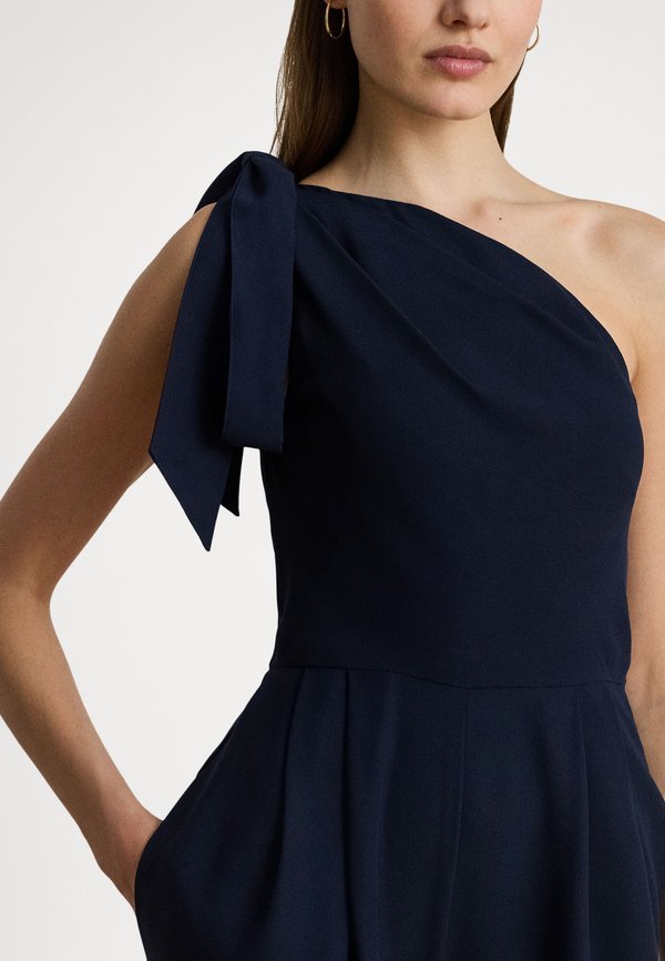 Lauren Ralph Lauren BOW TRIM CREPE ONE-SHOULDER JUMPSUIT