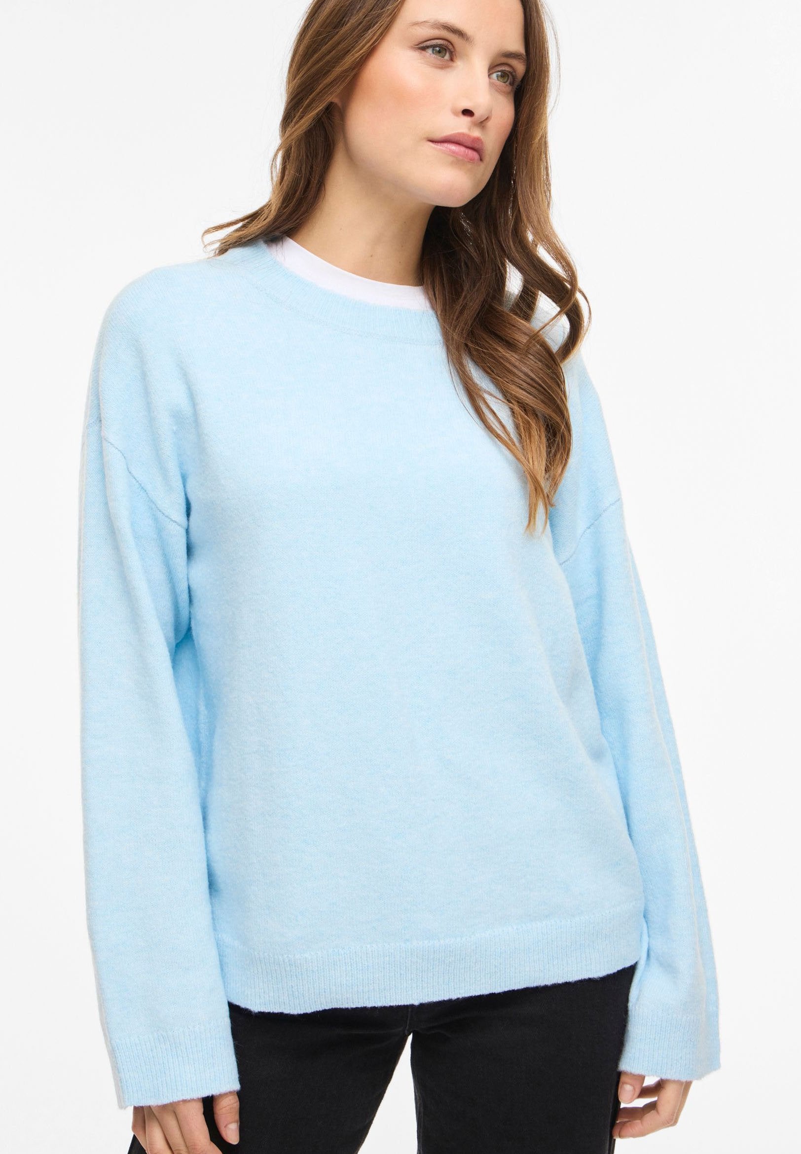 VILA VILIGA L/S O-NECK KNIT TOP - NOOS