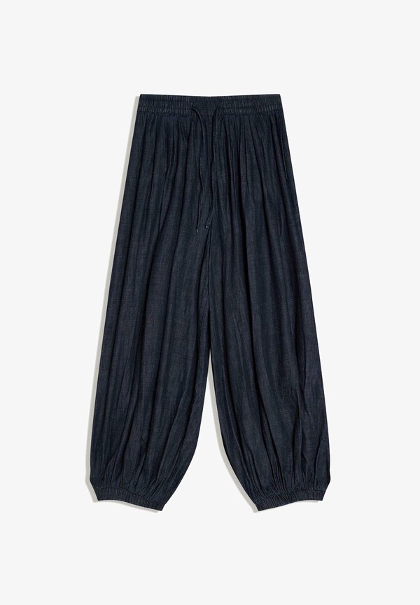 Bershka BALLOON - Trousers - royal blue