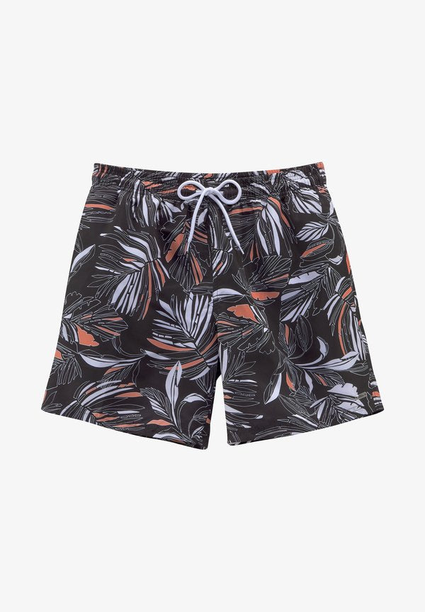 s.Oliver Swimming shorts - schwarz bedruckt