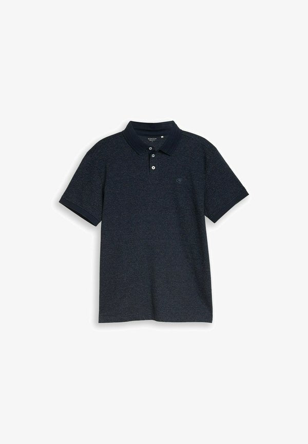 TOM TAILOR TOM TAILOR POLOSHIRTS POLOSHIRT MIT LOGO-PRINT - Polo shirt - white navy inject stripe