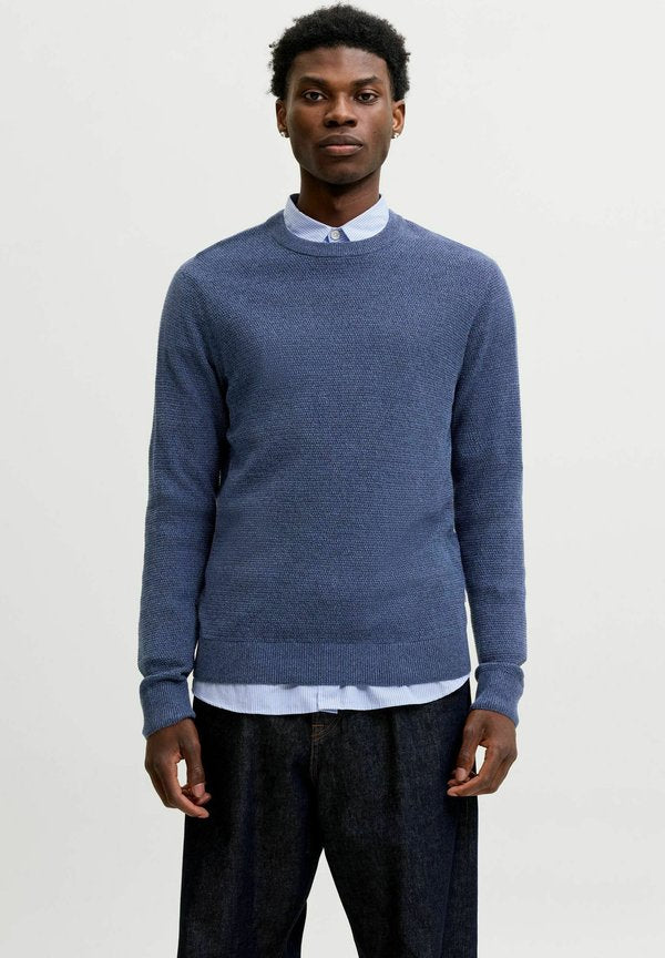 Jack & Jones JJERYDER KNIT CREW NECK NOOS - Jumper - turbulence