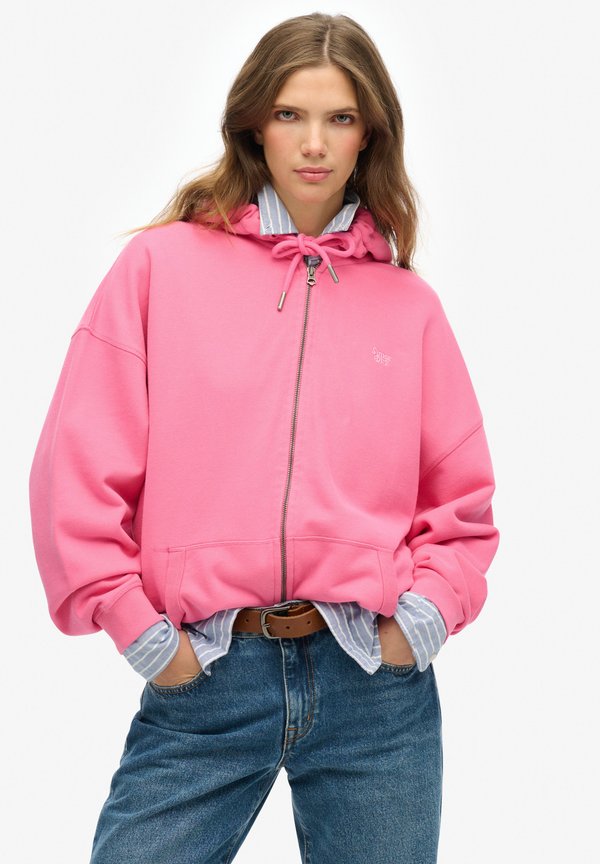 Superdry & Co Zip-up sweatshirt - azalea pink