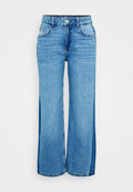 Vero Moda Petite VMALLISON TWO TONED - Straight leg jeans - medium blue denim