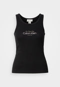 Calvin Klein Jeans CONTOUR 2X2 RIB GRAPHIC TANK - Top - black