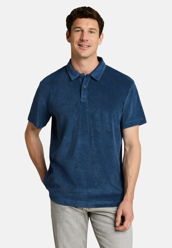 TOM TAILOR TOWELING POLO - Polo shirt - dark duck blue