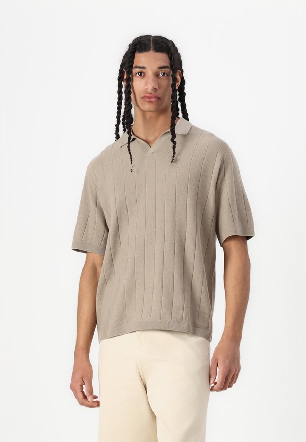 Jack & Jones Knitted Plain Knitted - Polo shirt - silver sage