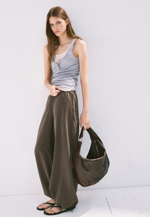 Mango ADULT - Trousers - dark brown