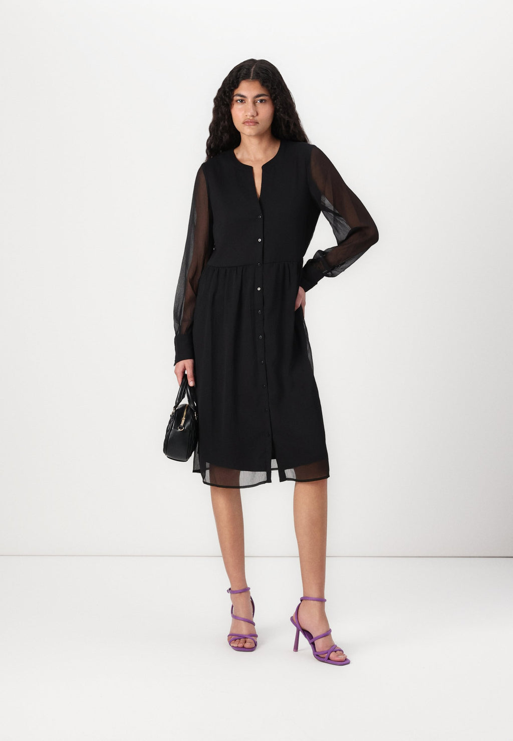 VILA VIFALIA V NECK DRESS