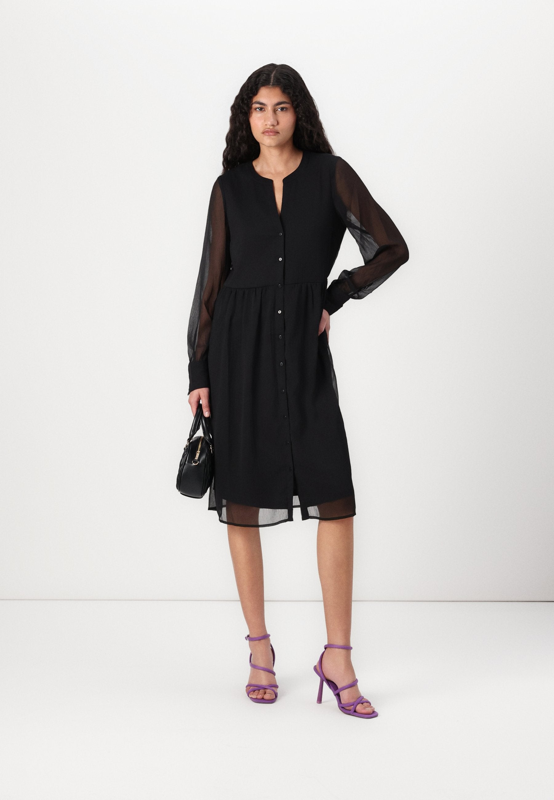 VILA VIFALIA V NECK DRESS
