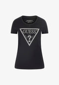 Guess LOGO-DREIECK - Print T-shirt - schwarz