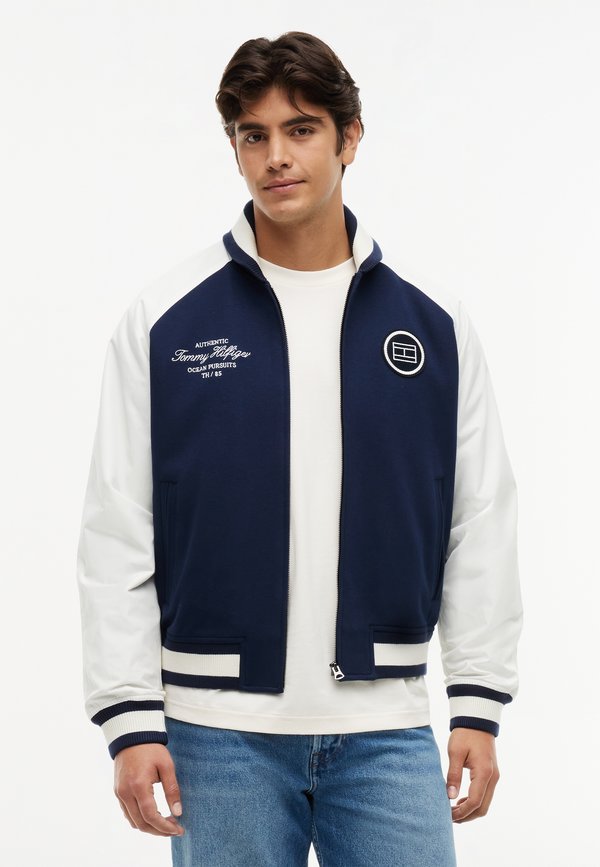 Tommy Hilfiger NAUTICAL SHAWL JACKET NAUTICAL HERITAGE - Bomber Jacket - carbon navy