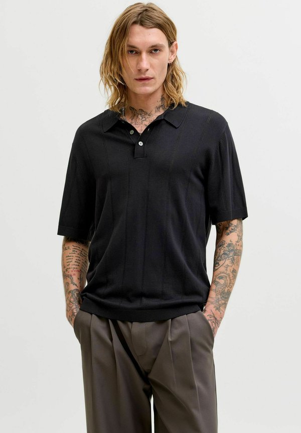 Jack & Jones Knitted Knitted - Polo shirt - black