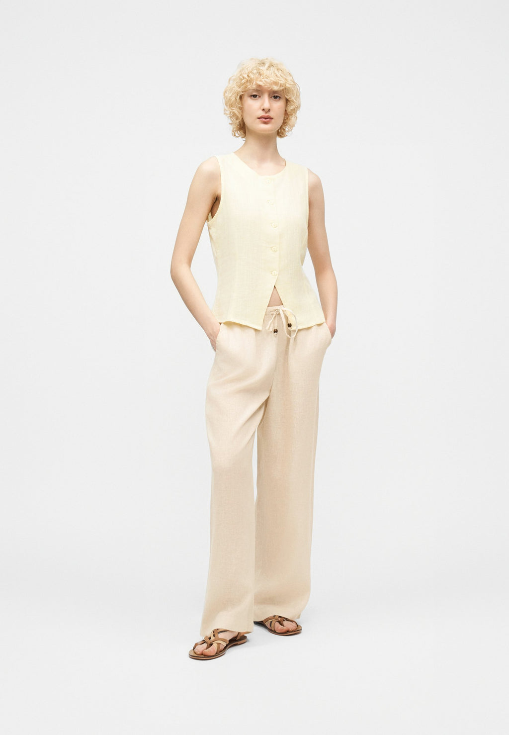 ONLBRUXELLES Straight Fit Linen Media 2
