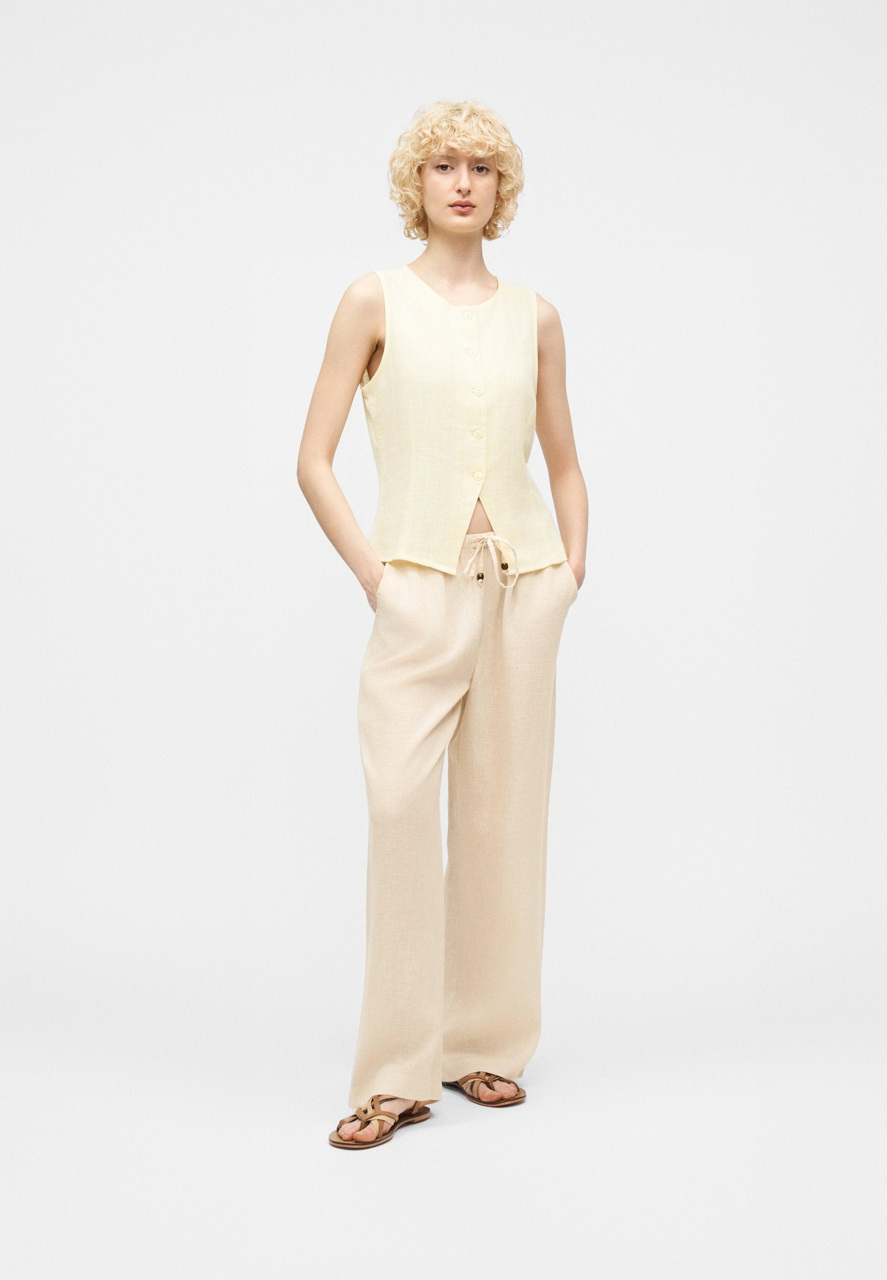 ONLBRUXELLES Straight Fit Linen Media 2