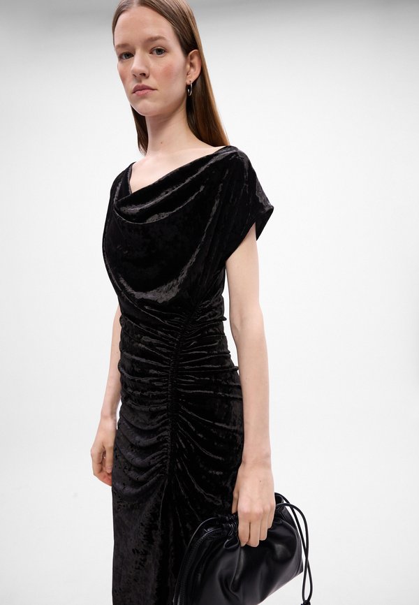DKNY RUCHED MIDI