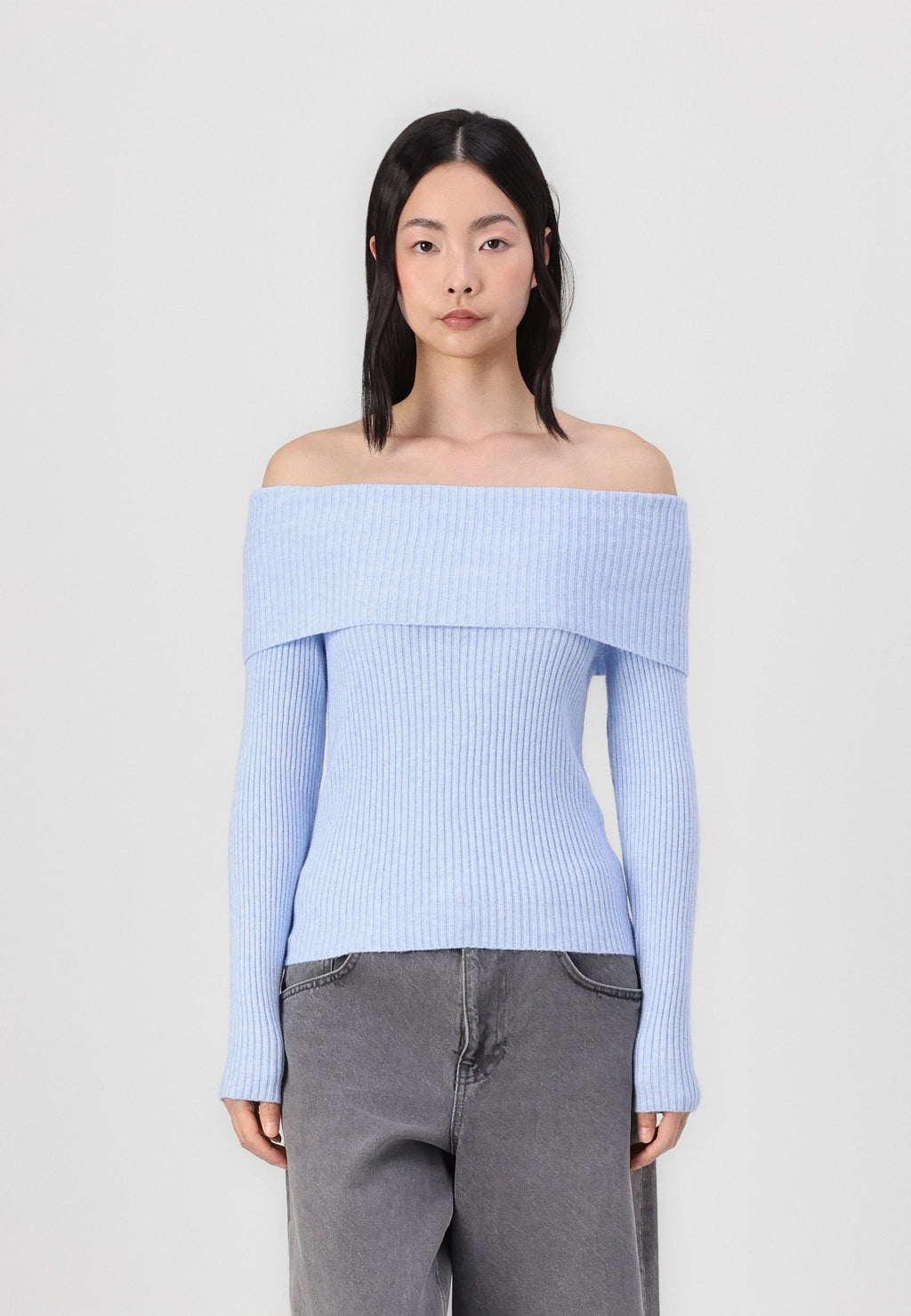 ONLY ONLKATIA LS OFF SHOULDER KNT NOOS