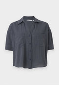 ONLY ONLTIZANA SHIRT - Button-down blouse - ombre blue