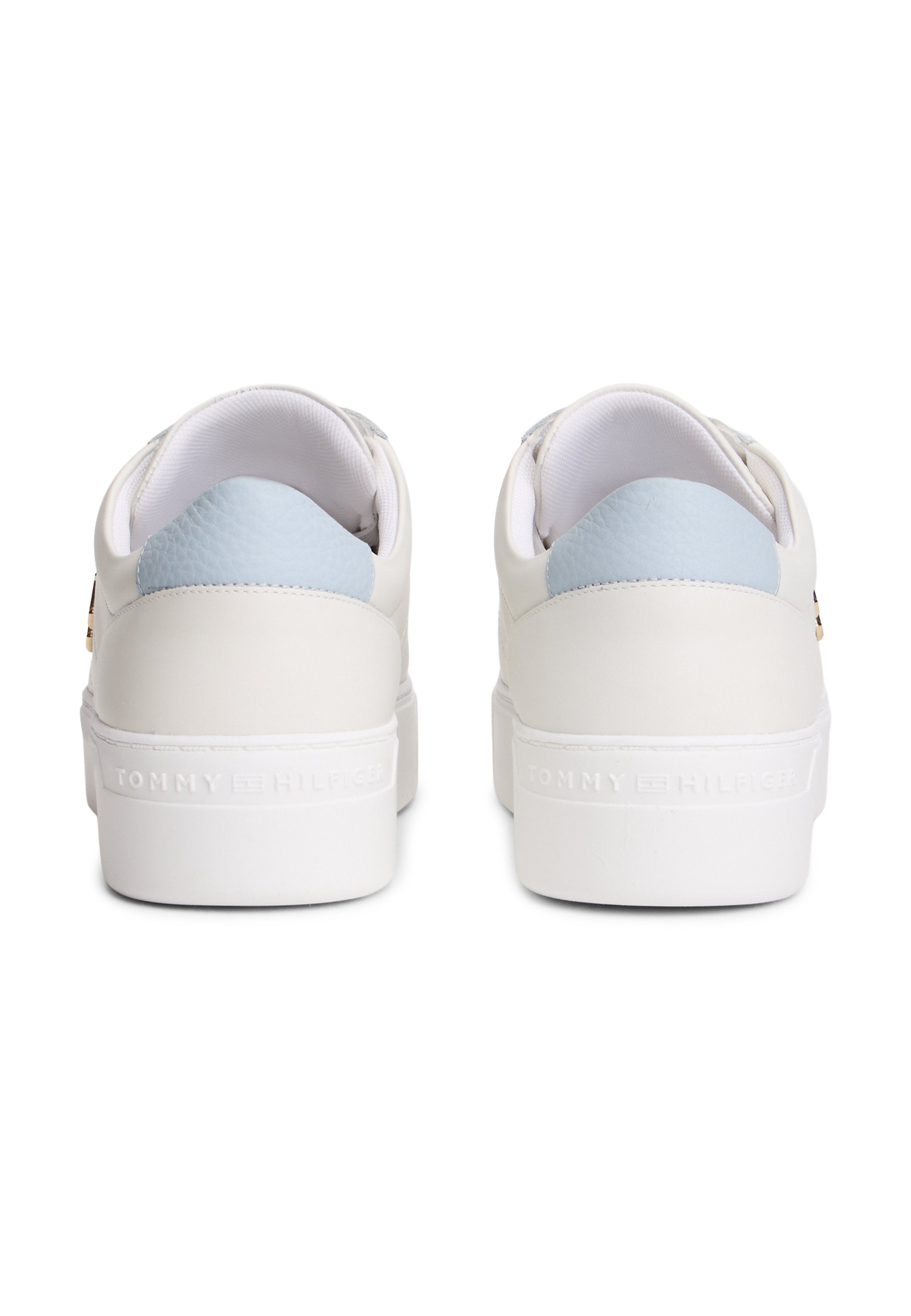 Tommy Hilfiger TH MONOGRAM LEATHER PLATFORM COURT TRAINERS