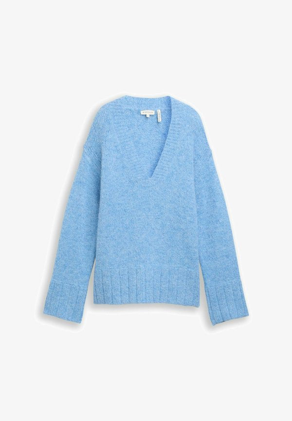 TOM TAILOR Jumper - light fjord blue melange
