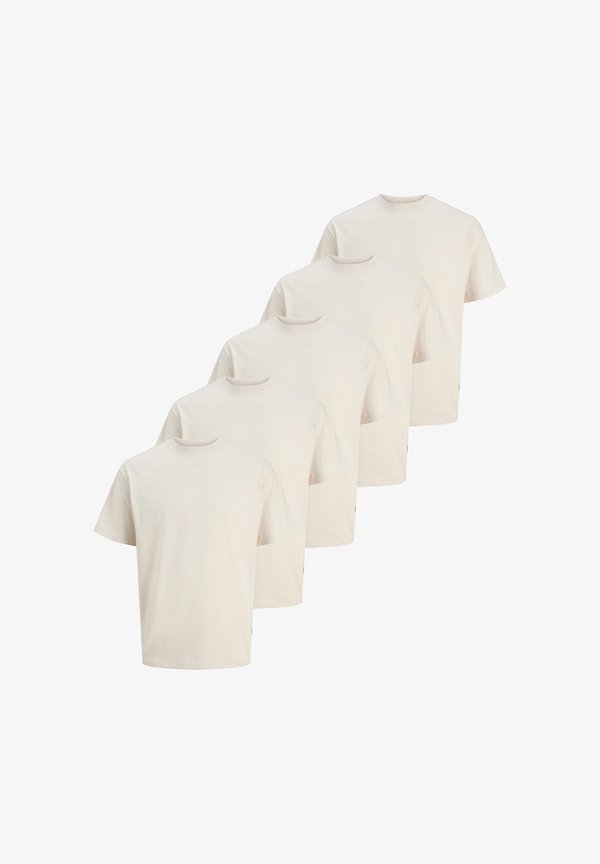 Jack & Jones JACK & JONES 5PACK - Basic T-shirt - moonbeam