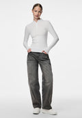 Pieces PCKITTE ZIP T-NECK