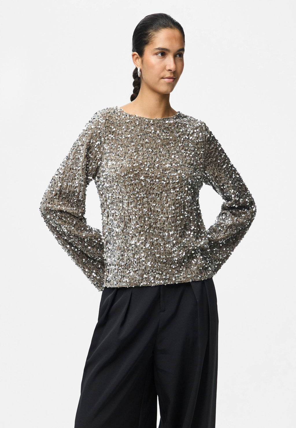 Pieces Long sleeved PCKAM SEQUINS BOW