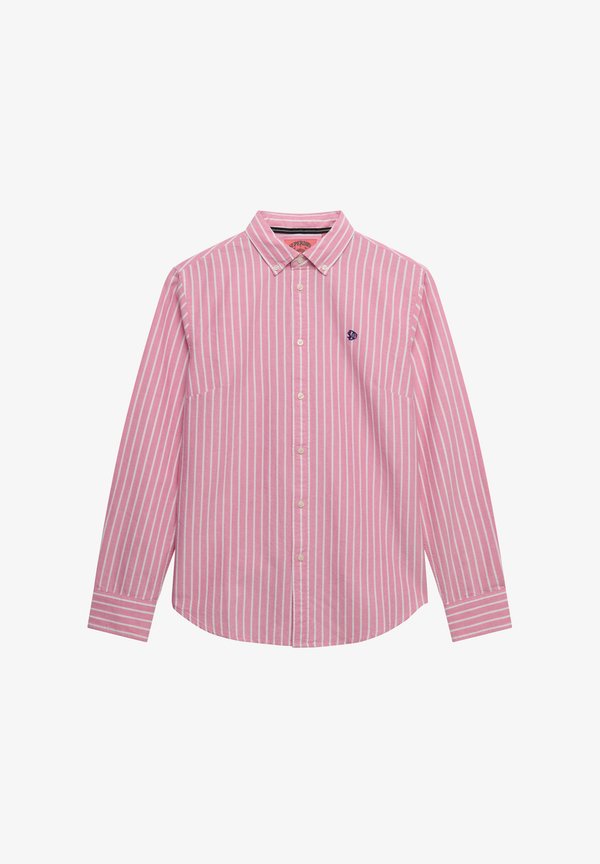 Superdry & Co OXFORD LONG SLEEVE - Button-down blouse - broker pink stripe