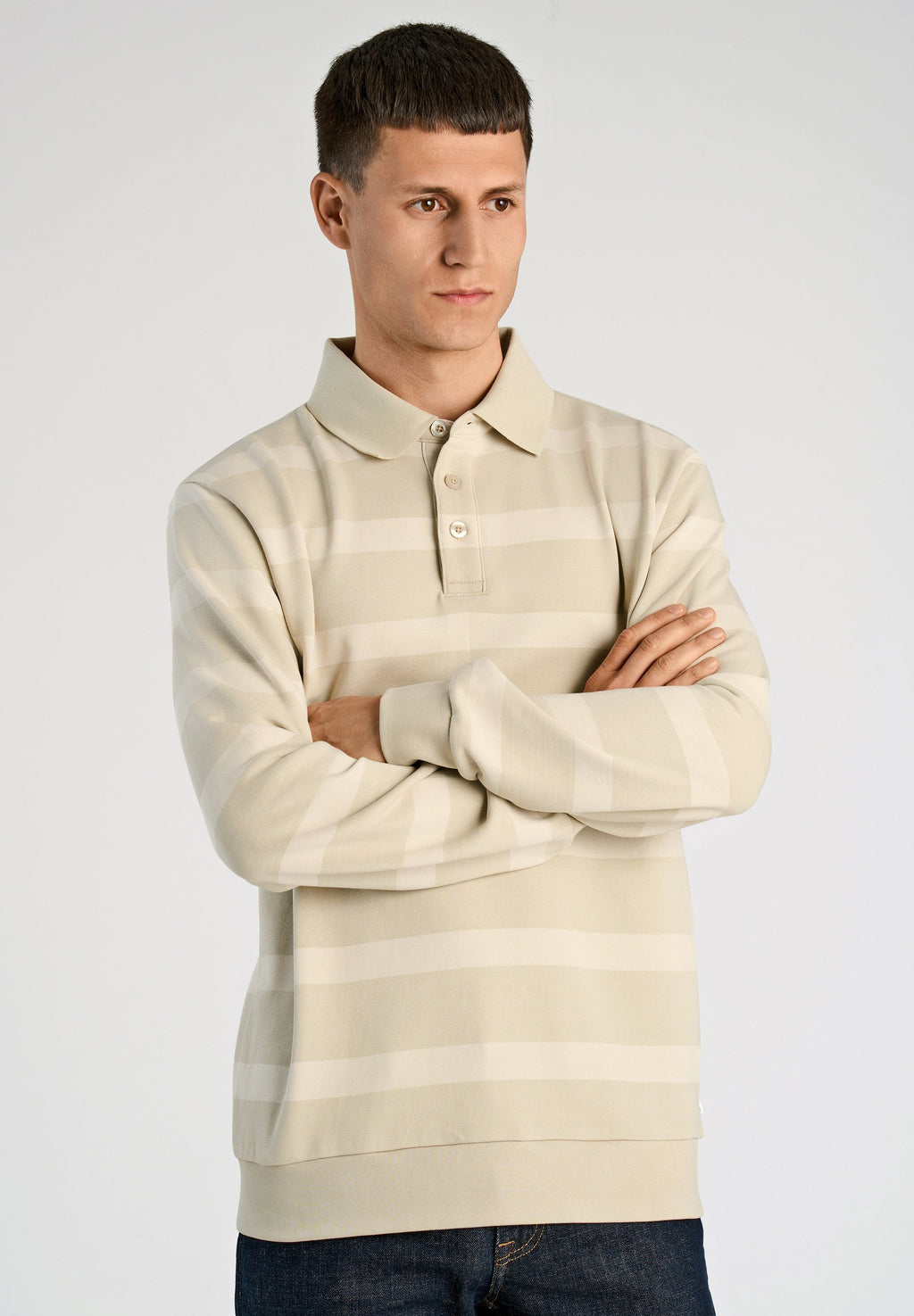 STRIPED POLO SWEATSHIRT L/S Media 3
